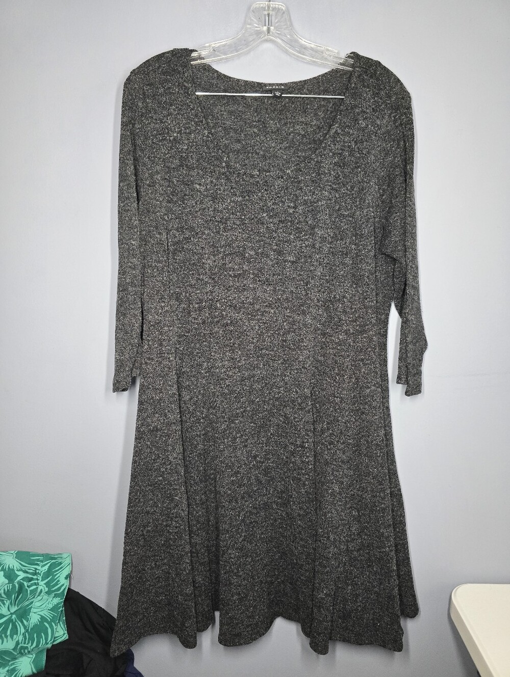 Torrid Skater Dress-Womens Plus Size 1x/14-16-Heather Gray